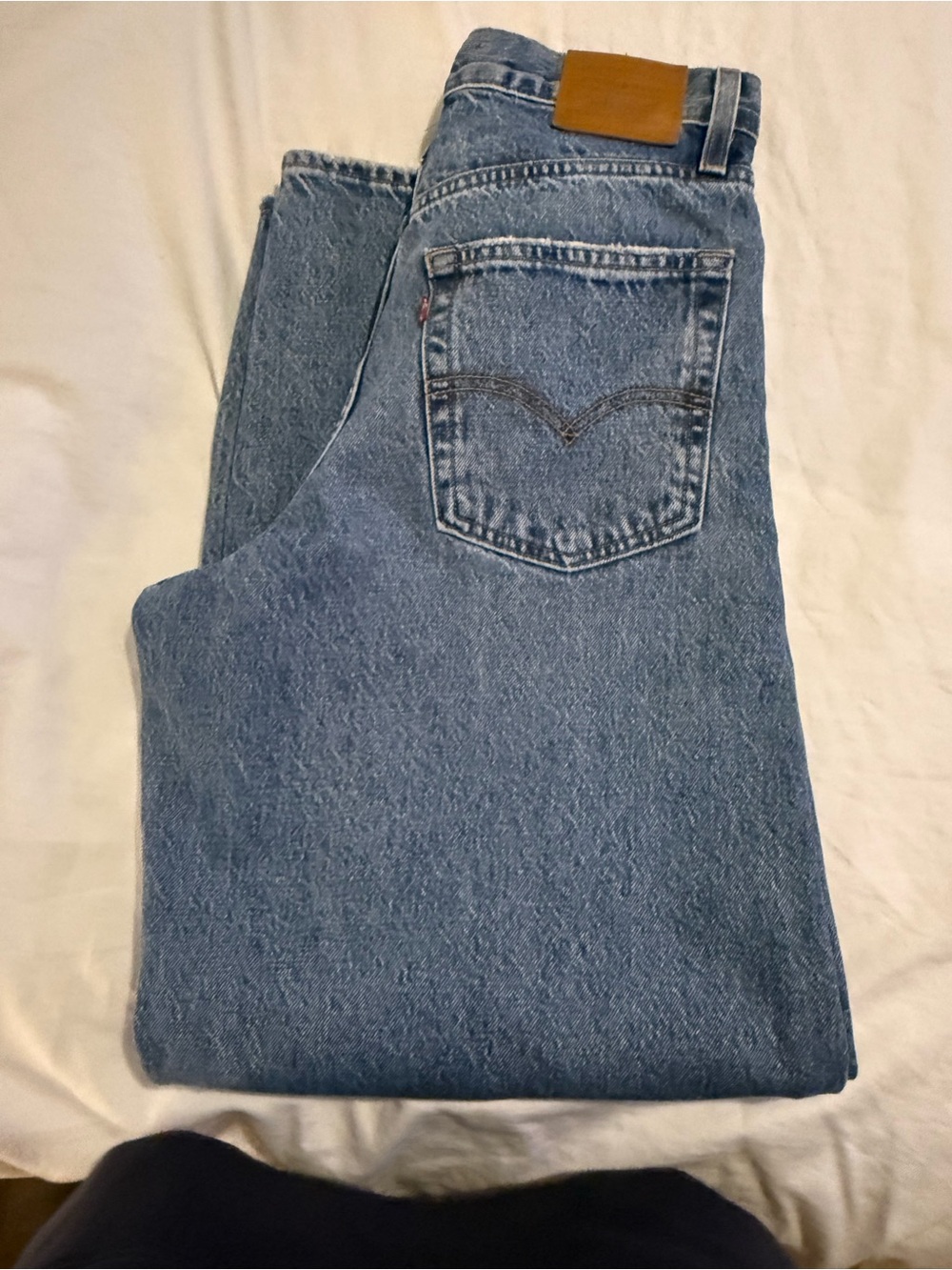 Levi’s Classic Wide-Leg Balloon Blue Denim Jeans EUC 0781 - Picture 8 of 9